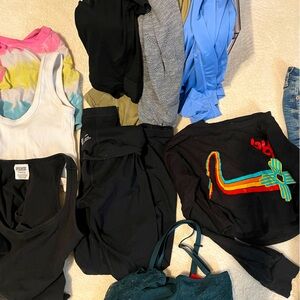 Variety, dry fit, cropped, long sleeve, tank tops, and yoga pants
